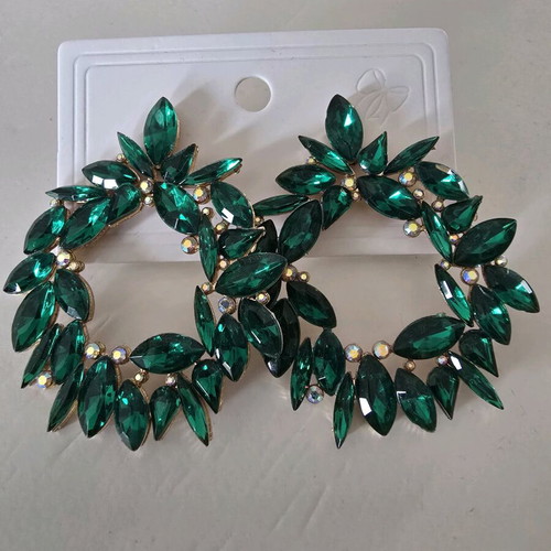 Apefthon earrings green all strass new
