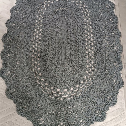 Handmade rug like new 1.10×1.55 dark gray