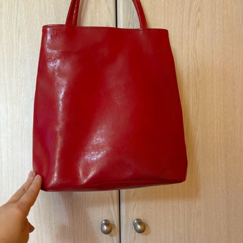 Women's shoulder bag used, red