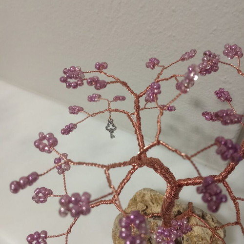 Copper tree with glass beads new