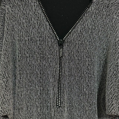 Blouse Mplouzoforema like new, black with silver, wide fit