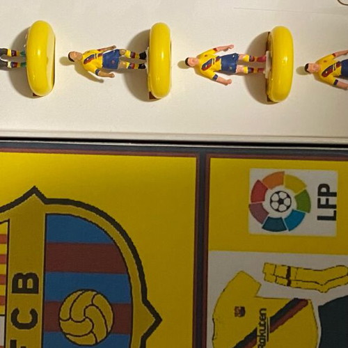 Ομάδα Subbuteo Μπαρτσελόνα εκτός βαμμένη στο χέρι, καινούργια