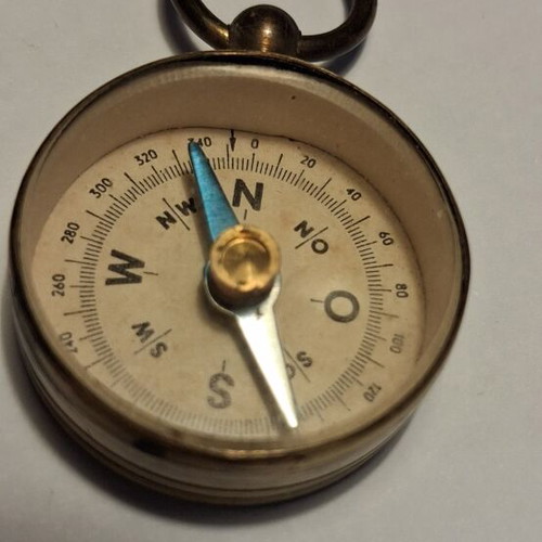 Military brass compass 1930 used, Germany, functional