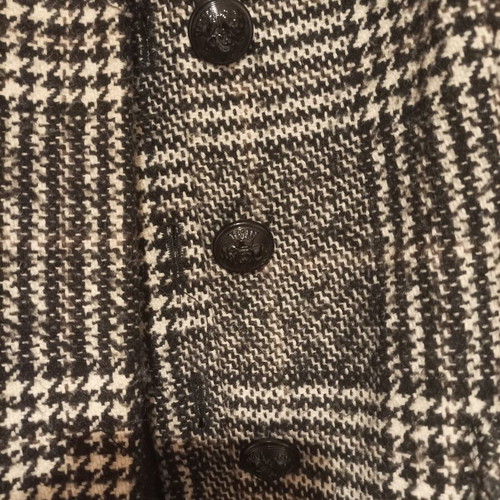 Zara checked women's coat used white black grey size L