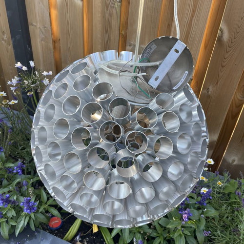 Aluminium Space Age design pendant lamp, 30 cm