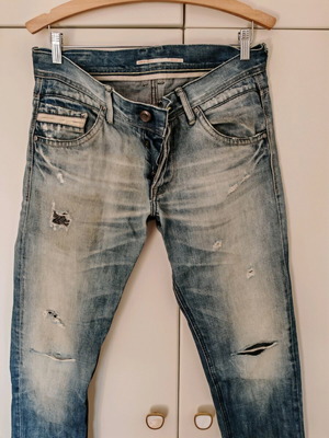 Ανδρικό τζιν Broker's slim fit σαν καινούργιο, μπλε stone washed