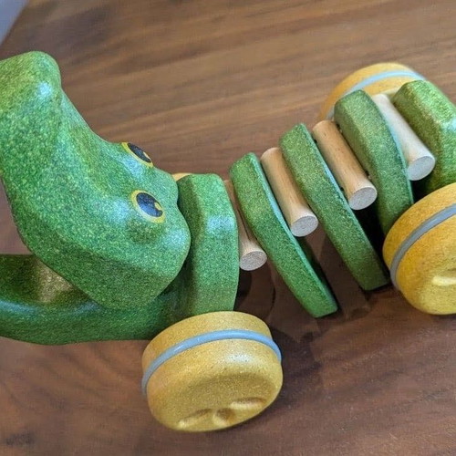 Plan Toys pull-along crocodile toy like new