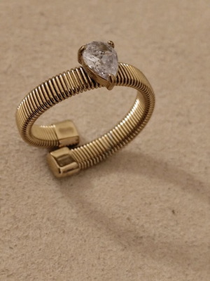 Ring new with beautiful design made of stainless steel gold color