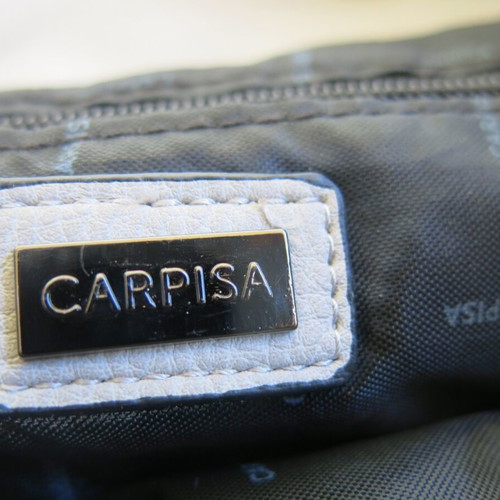 Caprisa backpack used beige with lines and rhombus pattern