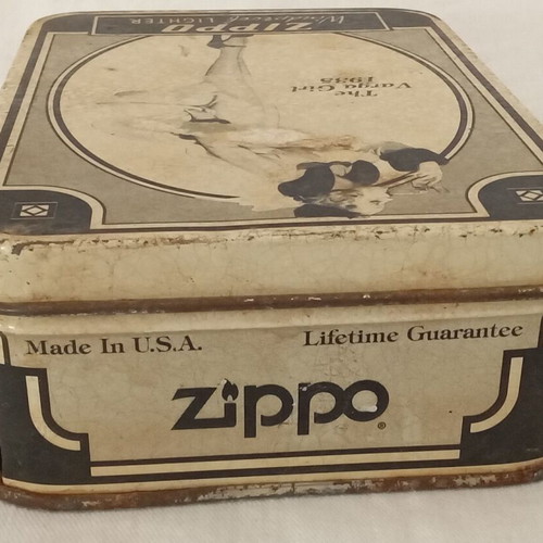 Zippo ''The Varga Girl 1935'' empty collectible metal lighter box used