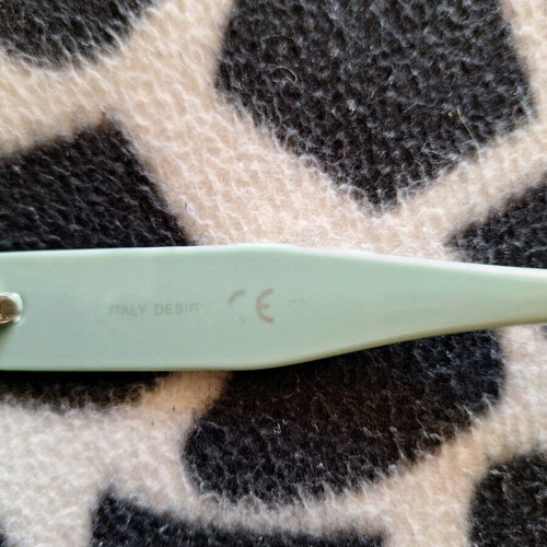 Square turquoise sunglasses with case like new