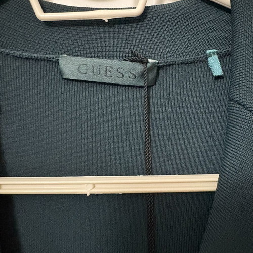 Guess dress new, green with gold buttons, elastic fabric