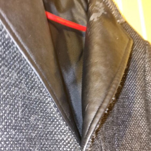 Men's coat used Premium black and gray, size L