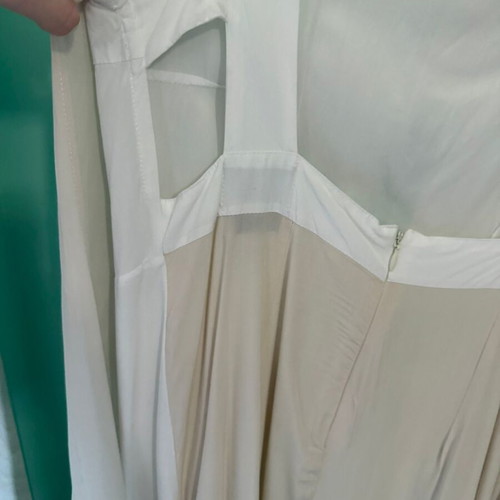 FALF long dress white-beige like new with open back