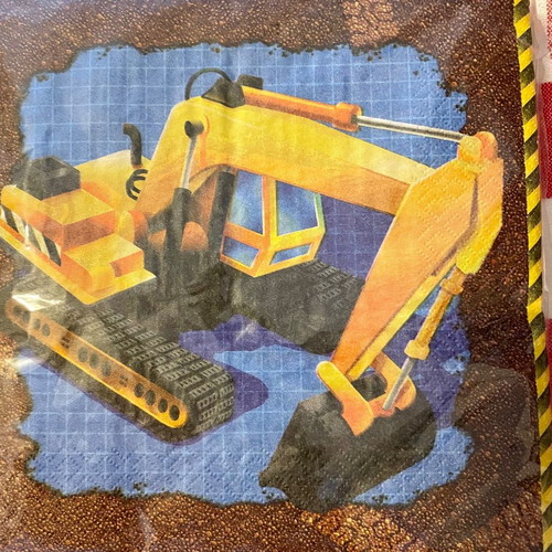 Party napkins with bulldozer theme set of 2 packs new