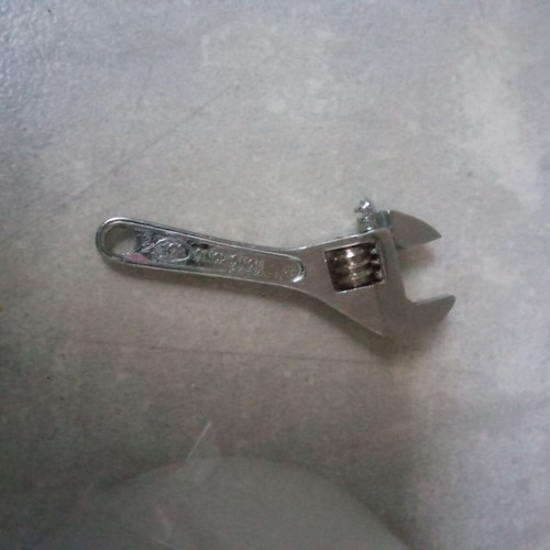 Small vintage mini adjustable wrench from 1980 used, functional