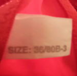 Red bra like new with 80B padding