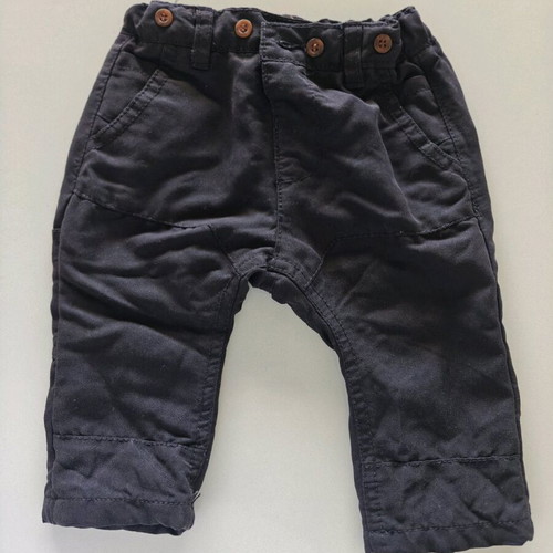 Baby pants black with buttons used for boy 3-6 months