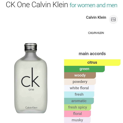 Άρωμα One by Calvin Klein 100ml EDT σαν καινούργιο