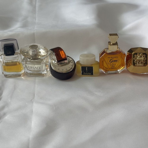 Miniature perfume set used, authentic luxury brands