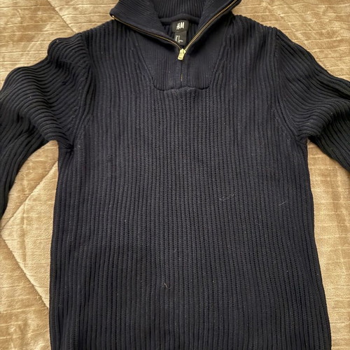 H&M men's sweater used, blue, size M slim