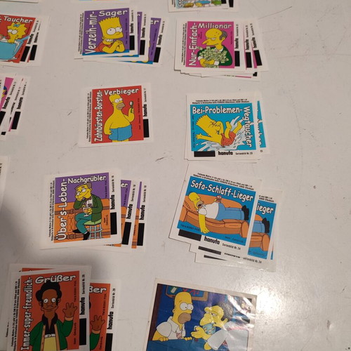 Simpsons stickers new, collection from Hanuta biscuits 25 different