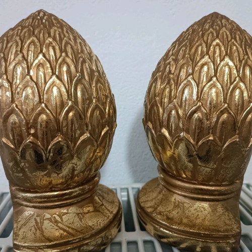 Vintage bookends used with golden resin