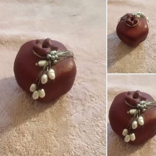 Handmade pomegranate with pearls new