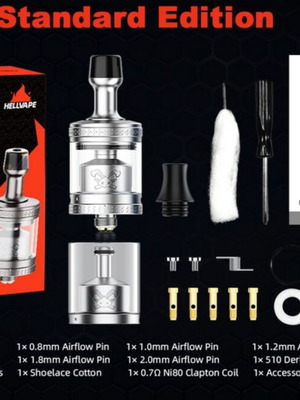 Dead Rabbit MTL V2 RTA Hellvape ματ μαύρο, σαν καινούργιο