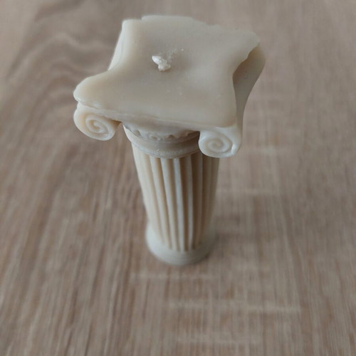 Decorative candle 10 cm Ionic column style new