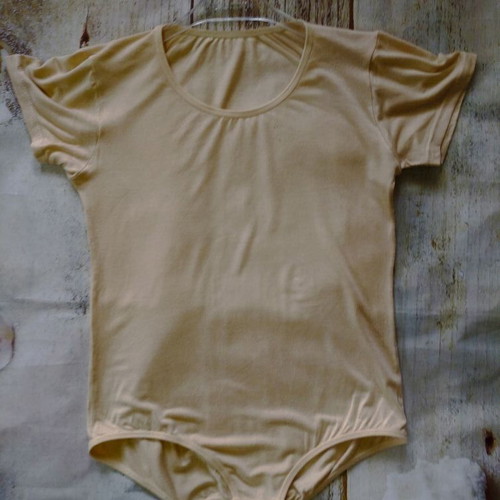 Basic beige bodysuit, one size, made in Italy