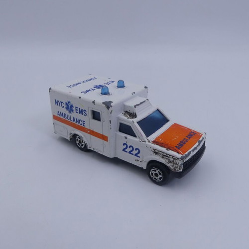 Majorette 255-D White Ambulance Truck 1:60 Scale used