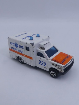 Majorette 255-D White Ambulance Truck 1:60 Scale used