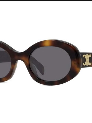 Celine Paris Triomphe 01 Oval Sunglasses used, tortoise Havana