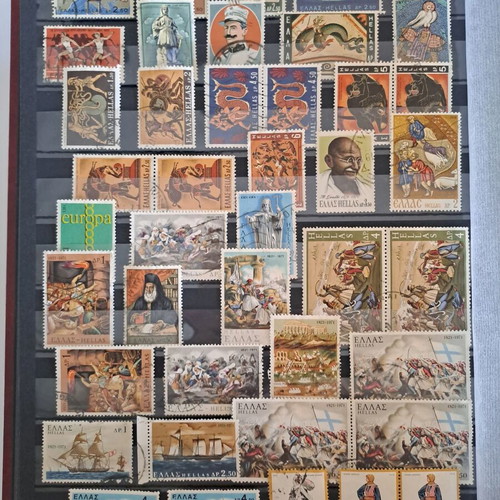 Greek stamps used, set of 42, 1967-1972