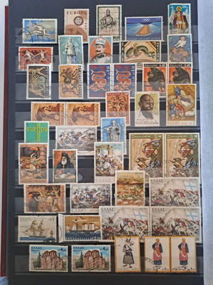 Greek stamps used, set of 42, 1967-1972