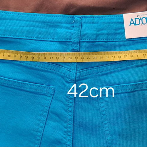 Ad'oro Denim women's jean pants new, turquoise, size 42