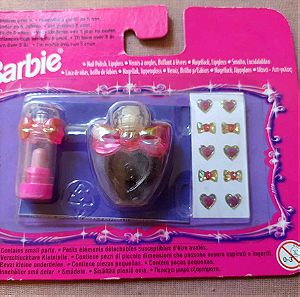 Barbie nail polish,lip gloss +αυτοκολλητακια!