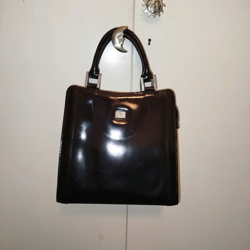 Leather handbag black like new