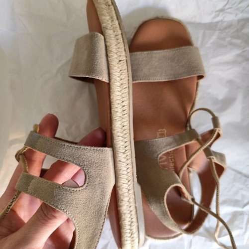 Beige suede women's sandals size 37 like new