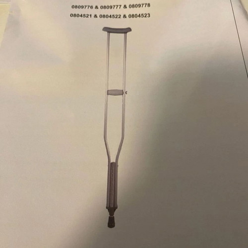 Adjustable Aluminum Crutches Large new Medical Brace