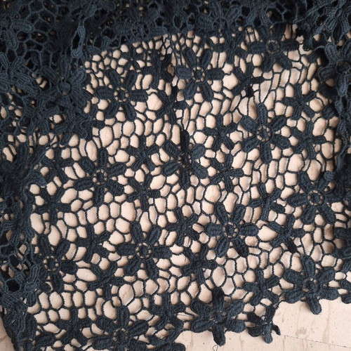 Black lace top new, boho romantic style, 3/4 sleeves, size M