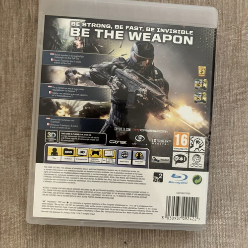 Crysis 2 PlayStation 3 PS3 complete game