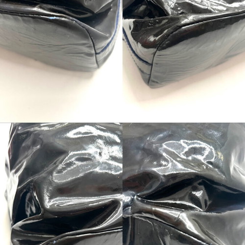 Stuart Weitzman patent leather shoulder bag used, gray