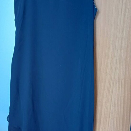 Dress with straps and small pearls like new, blue
