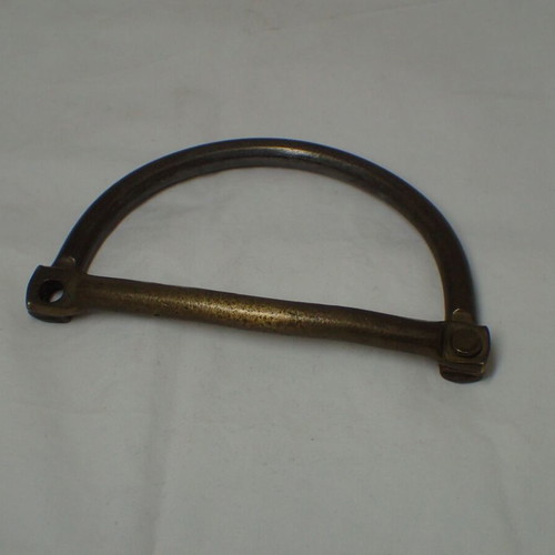 Vintage brass D-type locking ring used for military bags