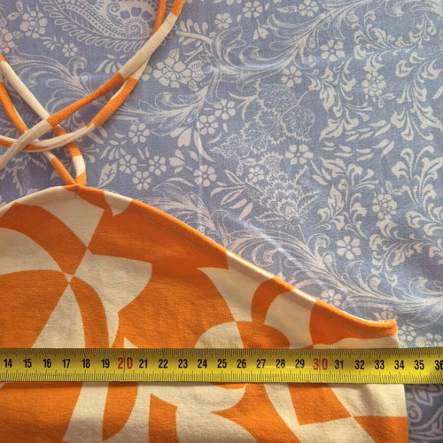 Mini summer dress Monki new, white and orange, size L