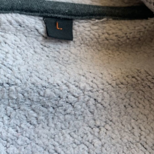 Schott cotton jacket large used, gray, zipper works with care