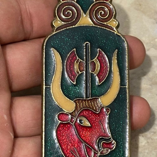 Greek connector from 1970s brass and enamel like new