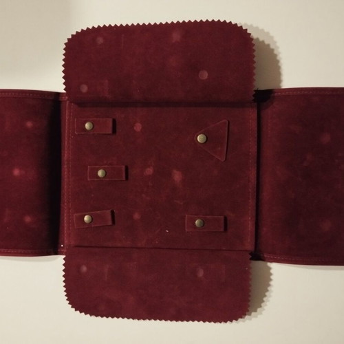 Vintage velvet jewelry case used